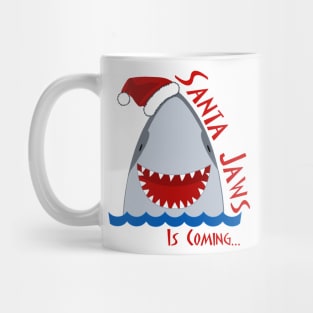 Santa Jaws is Coming Mug